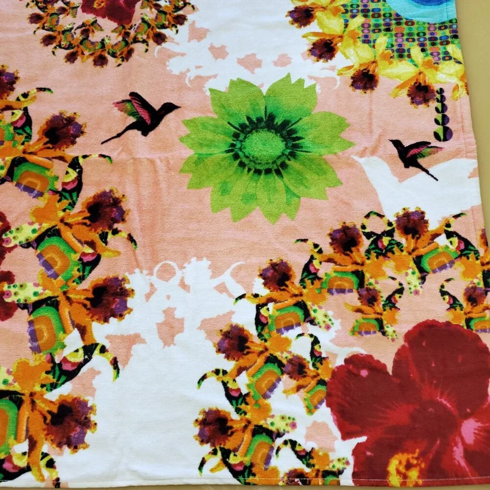 Desigual Floral Medallion Vibrant Colorful Beach Bath Towel - New